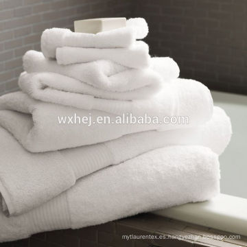 toallitas de algodón hechas en china / alibaba hotel proveedor Toallas de baño blancas de lujo / hotel de toallas planas de algodón 100% de bajo costo